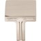 Jeffrey Alexander 1-1/8" Overall Length Satin Nickel Square Anwick Cabinet Knob 867L-SN - alternate 3